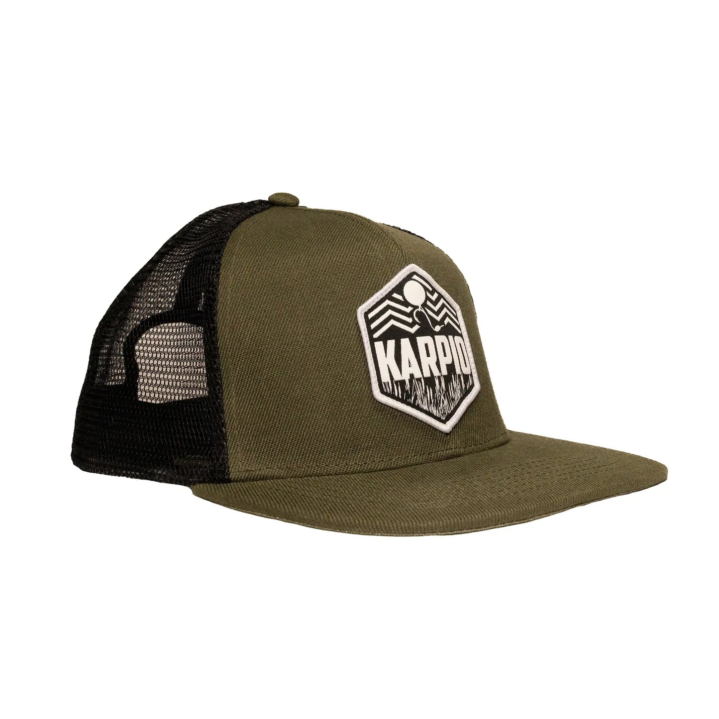 kappe-trucker-oliv-schwarz-mit-aufnäher