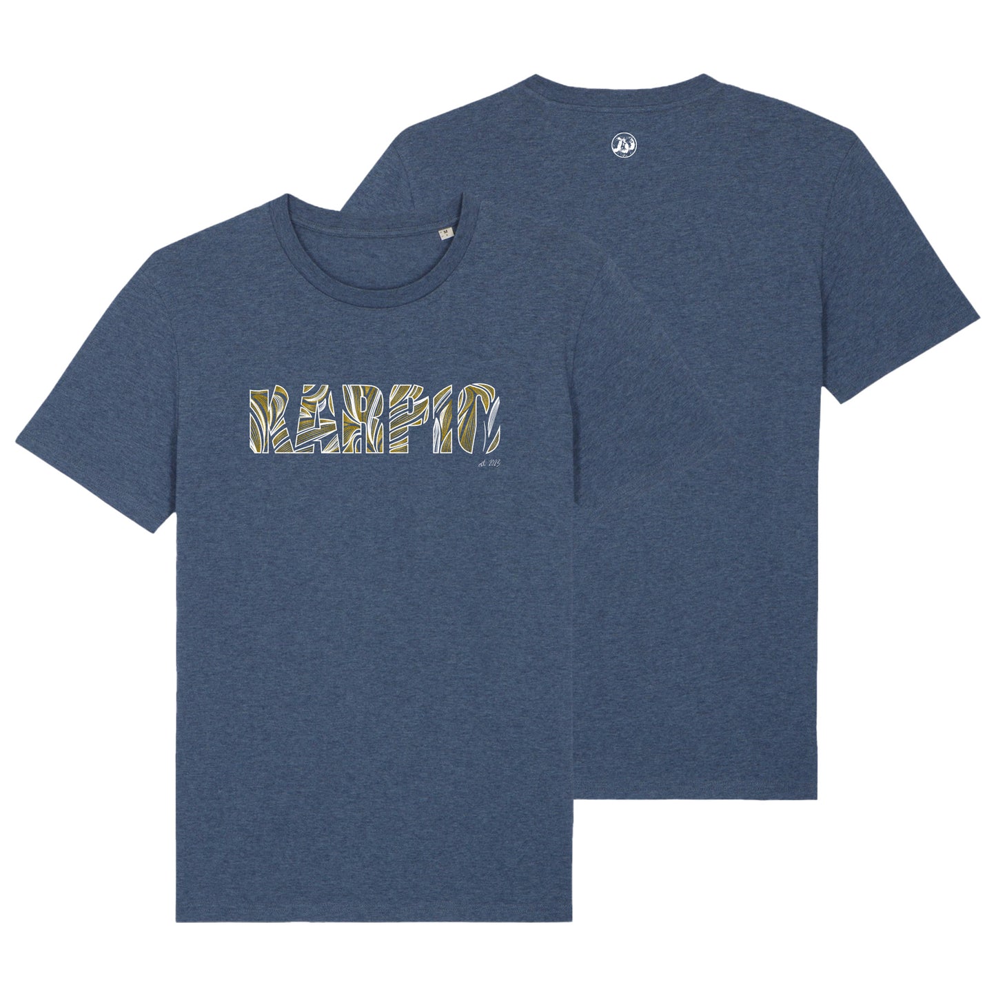 t-shirt-blau-meliert-karpio-karpfenangler